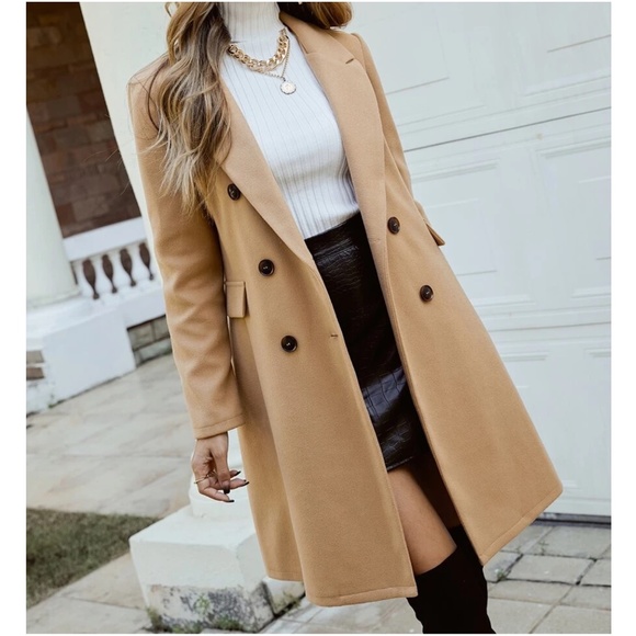 BellanBlue Jackets & Blazers - Classic Tan Double Breasted Jacket Coat
